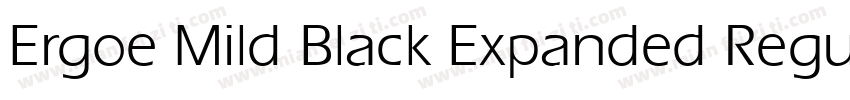 Ergoe Mild Black Expanded Regular字体转换
